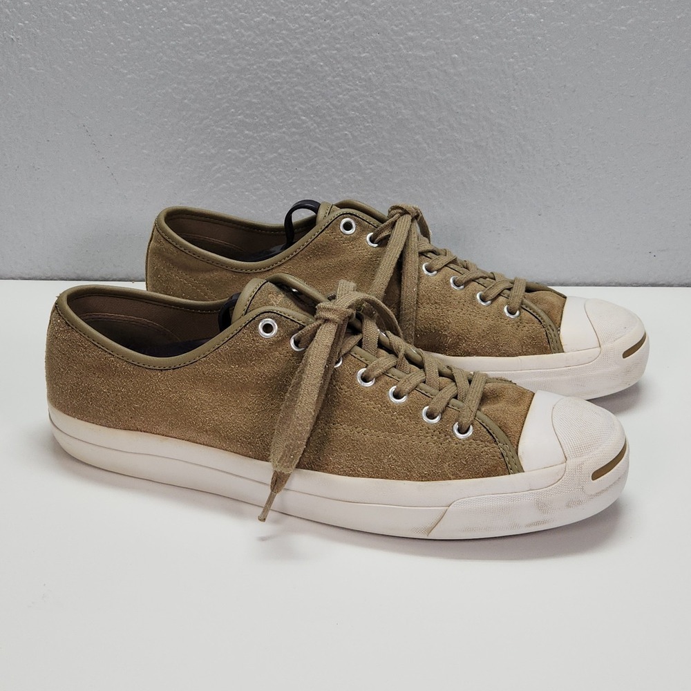 CONVERSE Jack Purcell Size 11.5 Pro Tan Khaki/White Suede 157863c Rare
